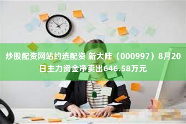 炒股配资网站约选配资 新大陆（000997）8月20日主力资金净卖出646.58万元