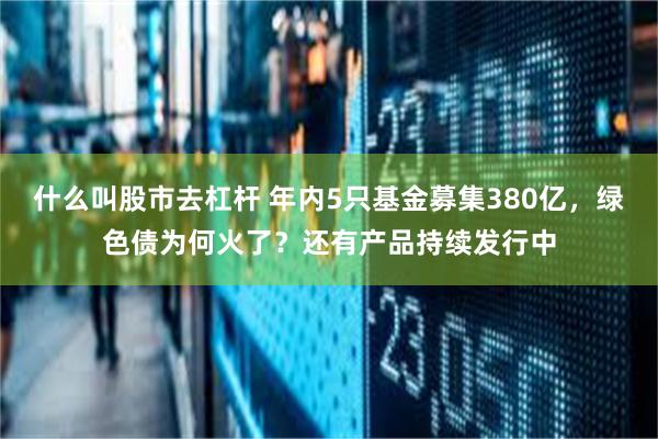 什么叫股市去杠杆 年内5只基金募集380亿，绿色债为何火了？还有产品持续发行中